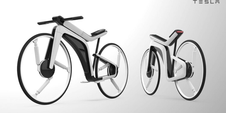 Bicicletta elettrica di tesla - concept bike tesla model b